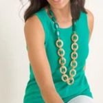 Chico's NWOT  Solid Sweater Tank Top Green Small Photo 2