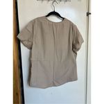Scrubstar Khaki Scrub Top Woman’s Size Medium Photo 4