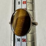 Vintage tigers eye sterling silver oval ring Brown Photo 9