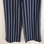 Madison Navy Stripe Wide Leg Pants NWT Size 4 Preppy Striped Dress Pants Blue Photo 3