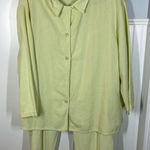 iridium set lagenlook boho relaxed citron green 100% cotton size xl resortwear Photo 0