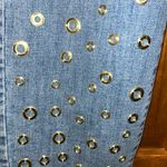Michael Kors Izzy Gold Embellished Cropped Jeans Sz 4-EUC Photo 3