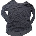 Club Monaco Top Womens X Small Blue Black Blouse Silk Hem Blouse Photo 1