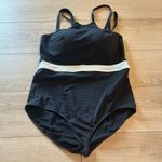 Torrid Strappy Black White High Neck One Piece Swimsuit Size 2/2X *READ Photo 2