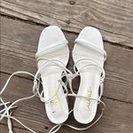 Women’s White Lulus Size 7 lace up Sandals Photo 0