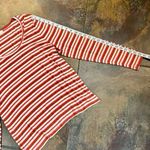 Loft Brown Pink Red Striped Stretch Long Sleeve Top XL Photo 3