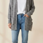 Hippie Rose Gray Knit Cardigan Photo 0