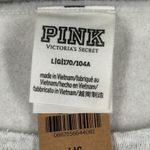 Victoria's Secret  PINK Shirt Womens‎ Large Gray White Fleece Cropped Sweatshirt Photo 4