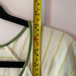 Lake Green Yellow Stripe 3/4 Sleeve 100% Pima Cotton Pajama Shirt Women's Large Photo 7