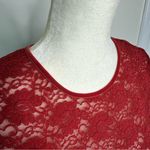 Josephine Chaus  Sheer Lace Top Velvet Trim Women’s Size Medium Photo 3