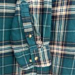 Plaid Shirt with Mickey Mouse Starry Night Design Green Size L Photo 9