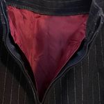 Vtg Plum Tree Womens Skirt Navy Blue Striped Wool Blend Pencil Sz 11/12 Photo 6