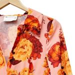 ASOS DESIGN Retro Paneled Maxi Shirt Dress 70s Coral Bloom Print Women’s Size 6 Photo 4