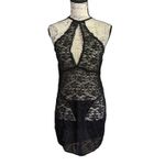 Black Lace Keyhole Stretch Nighty Pajama 2XL NWOT Size XXL Photo 2