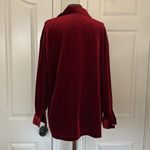 Vintage Y2K velvet beaded button down shirt Red Size XL Photo 6