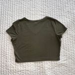 Wild Fable FREE SHIPPING <33 Army Green Cropped V-Neck Tee Photo 1