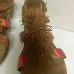 Minnetonka  Desi Fringe Wedge Sandal Size 9 Photo 2