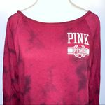 PINK - Victoria's Secret PINK VICTORIA’S SECRET Red Tie Dye Boatneck Graphic Sweatshirt XS Photo 1