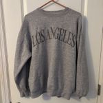 Gray Crewneck Sweater with Collegiate Los Angeles Design, Sz M Size M Photo 0