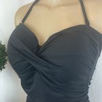 Anne cole Black Contour Wire Free 1 Piece Bathing Swim Suit 12 Photo 2