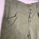 Knox Rose  Army Green Button Front Cropped Pants Sz Large Photo 3