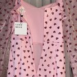 Luxe Wave NWT Size S Pink Heart Patterned Dress Photo 12