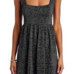 AQUA  Women's‎ Metallic Knit Square Neck Mini Dress Black Silver XS Party Photo 0
