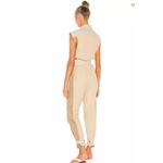 frame denim FRAME Tonal Sleeveless Khaki‎ Jumpsuit Two-Tone Utility Style Casual Chic Sz XS Photo 2