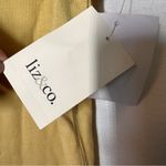 New NWT Liz & Co. Short Sleeve Yellow Henley Top XL Embroidered Liz Claiborne Gold Photo 3