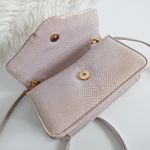 Vintage Judith Leiber Lizard Embossed Light Pink Small Crossbody Bag Photo 9