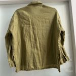 Topshop Olive Green Button Up Cotton Shirt Quiet Luxury Neutral Layer Size 4 Photo 7