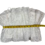 ZARA  White Fringe Crop Top Size Medium. E52 Photo 12