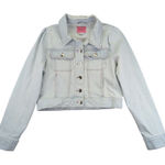 Kate Spade  Cropped Denim Jacket Y2K Womens Light Wash‎ Jean Medium Puff Sleeve Photo 0