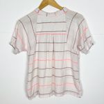 Ace & Jig Striped Metallic Short Sleeve Top Size Medium Photo 1