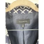Talbots Blazer Women 12 Navy Geometric Double Button Corpcore Mature Feminine Photo 2