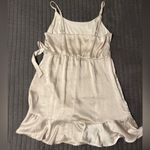 Wild Fable Champagne Satin Faux Wrap Dress with Adjustable Straps OWO size Large Photo 2