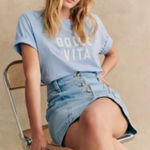 Sézane Sezane Dolce Vita Sweet Life T-shirt Sz S Photo 0