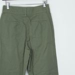 ZARA  Womens Pleated High Waisted Straight Leg Pants Size S Green Grunge‎ Preppy Photo 5