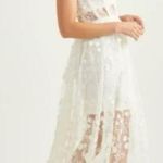 ALTAR’D STATE BRIDAL Evangeline White Floral Appliqué Corset Maxi Dress Sz L NWT Size L Photo 1