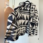 ASOS Southwest Navy & White Open Oversized Cardigan Poncho Sweater Coat Photo 2