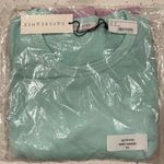 Daydreamer NWT  Tie Dye Varisty Crew Sweatshirt in Mint Combo - XS Photo 1