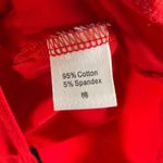 Red Bodysuit Women's MANGDIUP Size‎ S Short Sleeve Cotton Blend Basic Photo 3