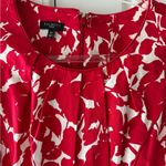 Talbots  Fit & Flare Floral Dress Size 6P Red and White Twee Garden Wedding Tea Photo 2