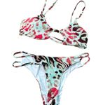 Tinibikini Tinibibikini swimwear size small multicolor leopard print cheeky sexy bikini set Photo 2