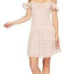 ASTR The Label Mackenzie Off Shoulder Eyelet Mini Dress Solid Short Sleeve Med Photo 1