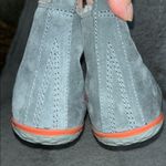 L.L. Bean women’s Blue Suede Boots with Orange Trim Gray Size 6 Photo 3