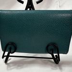 Salvatore Ferragamo  Gancini 6 Key and Card Holder Green Leather EUC Photo 1
