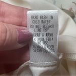 Entro Chiffon Ivory Floral V-Neck Dress Medium Fitted Waist Cottagecore Flower Photo 10