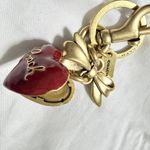 Coach Bow Heart Locket Bag Charm Keychain Photo 7