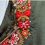 SAACHI Olive Green Embroidered Tunic Top – 2XL – Boho Floral, Pockets Size 2X Photo 8